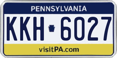 PA license plate KKH6027