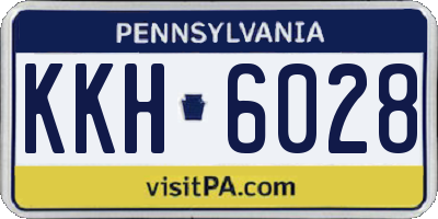 PA license plate KKH6028
