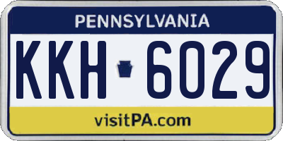 PA license plate KKH6029