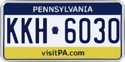 PA license plate KKH6030