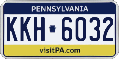 PA license plate KKH6032