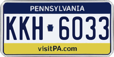 PA license plate KKH6033