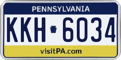 PA license plate KKH6034