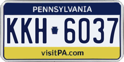 PA license plate KKH6037