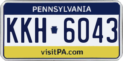 PA license plate KKH6043