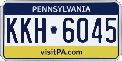 PA license plate KKH6045