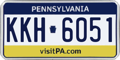 PA license plate KKH6051