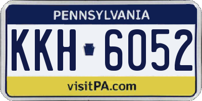 PA license plate KKH6052