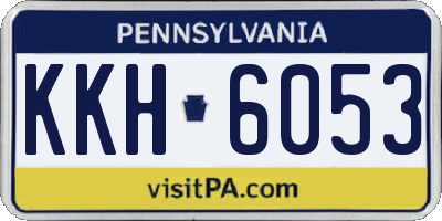 PA license plate KKH6053