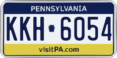 PA license plate KKH6054