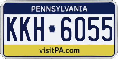 PA license plate KKH6055