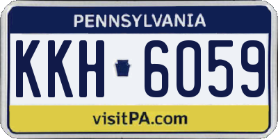 PA license plate KKH6059