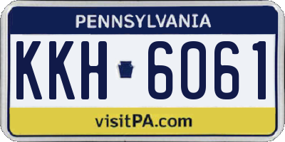 PA license plate KKH6061