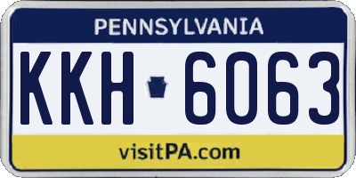 PA license plate KKH6063