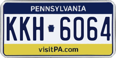 PA license plate KKH6064