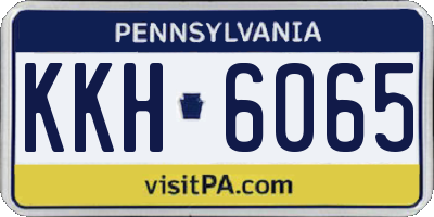 PA license plate KKH6065