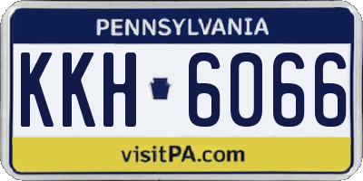 PA license plate KKH6066