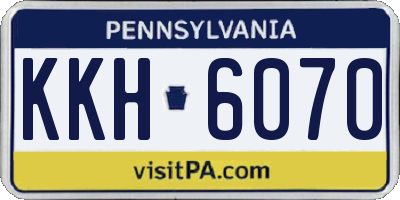 PA license plate KKH6070
