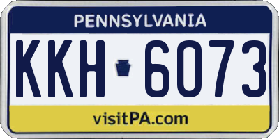 PA license plate KKH6073