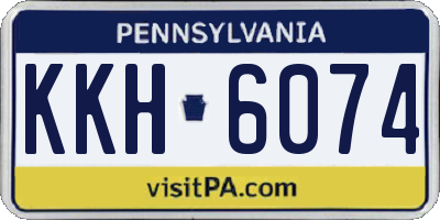 PA license plate KKH6074