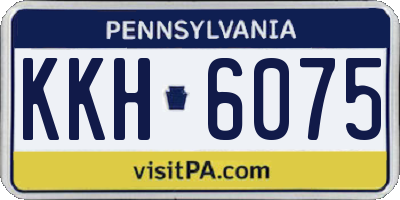 PA license plate KKH6075
