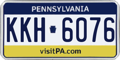 PA license plate KKH6076
