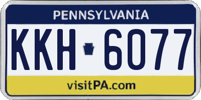 PA license plate KKH6077