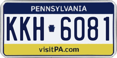 PA license plate KKH6081