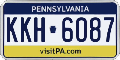 PA license plate KKH6087