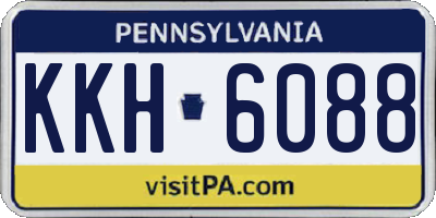 PA license plate KKH6088