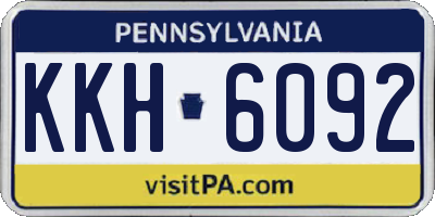 PA license plate KKH6092