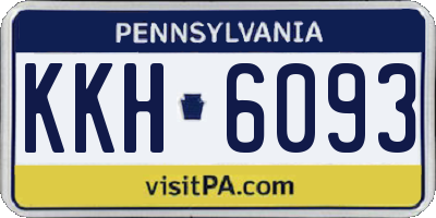 PA license plate KKH6093