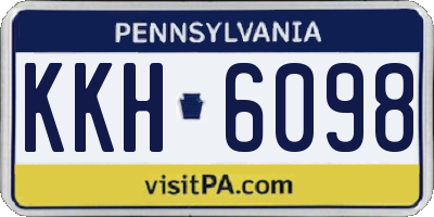 PA license plate KKH6098