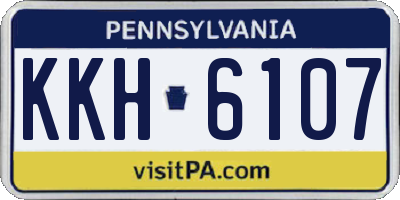 PA license plate KKH6107