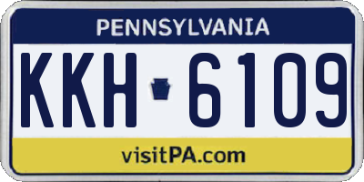 PA license plate KKH6109