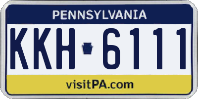 PA license plate KKH6111
