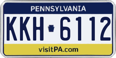 PA license plate KKH6112