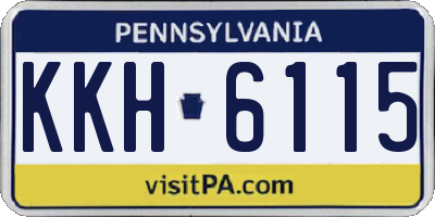 PA license plate KKH6115