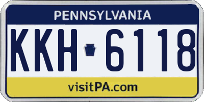 PA license plate KKH6118