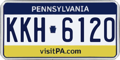 PA license plate KKH6120