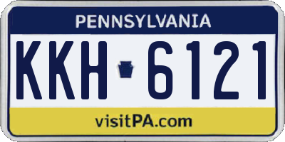 PA license plate KKH6121