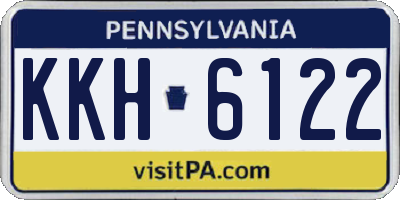 PA license plate KKH6122