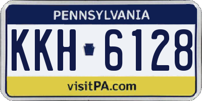 PA license plate KKH6128