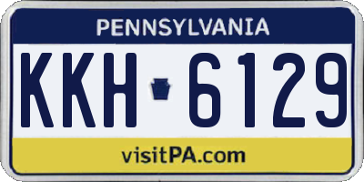 PA license plate KKH6129