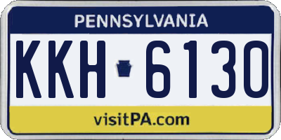 PA license plate KKH6130