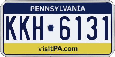 PA license plate KKH6131