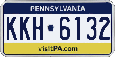 PA license plate KKH6132