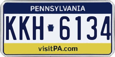 PA license plate KKH6134