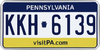 PA license plate KKH6139