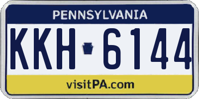 PA license plate KKH6144